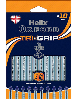 Oxford Tri-Grip Ballpoint Pens 10pk - Blue